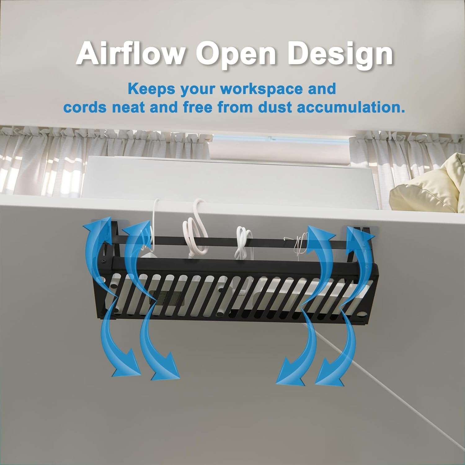 Under Desk Cable Management Tray
