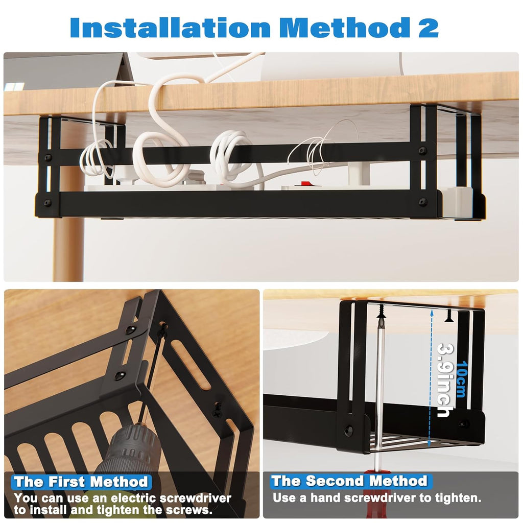 Under Desk Cable Management Tray