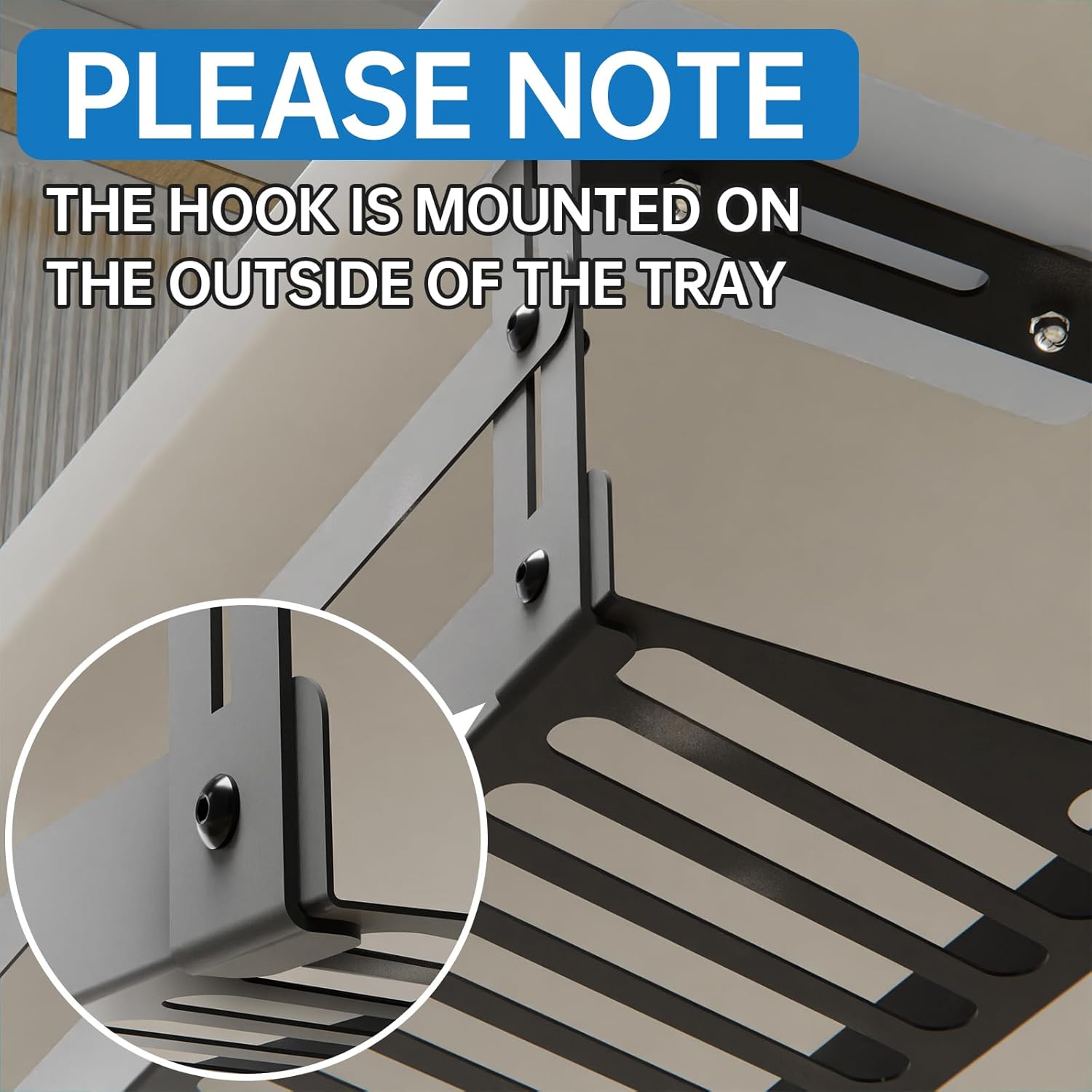 Under Desk Cable Management Tray