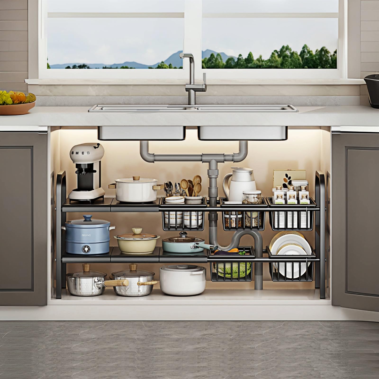Slide-Out 2-Tier Under Sink Organizer