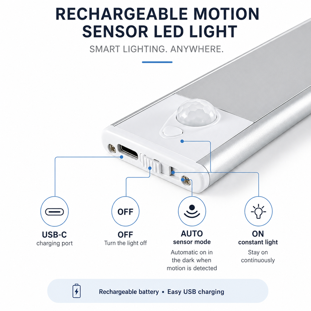 Rechargeable Motion Sensor Cabinet Light