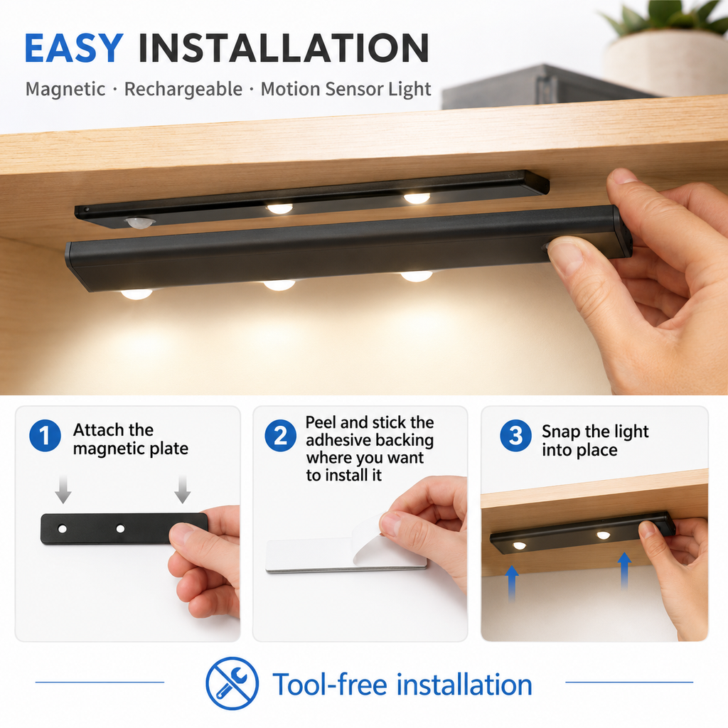Rechargeable Motion Sensor Cabinet Light