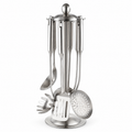 Stainless Steel Rotating Kitchen Utensil Rack Set